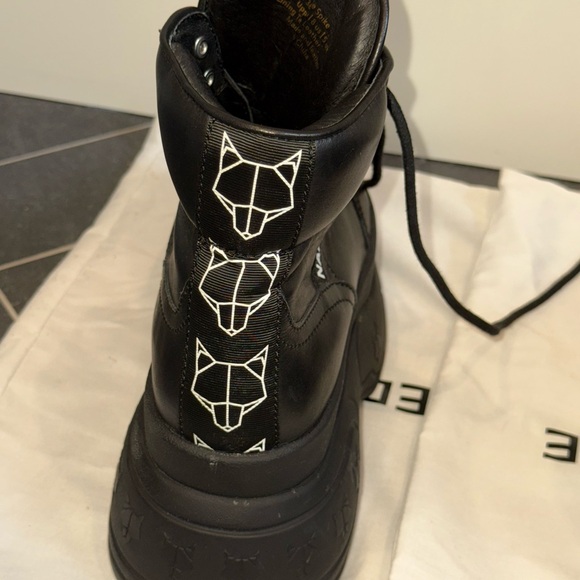 Naked Wolfe Black Platform Ankle Boots - Picture 6 of 10